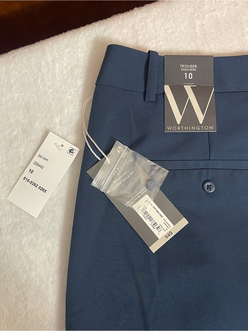 NWT Worthington Petrol Blue Dress Trouser size 10